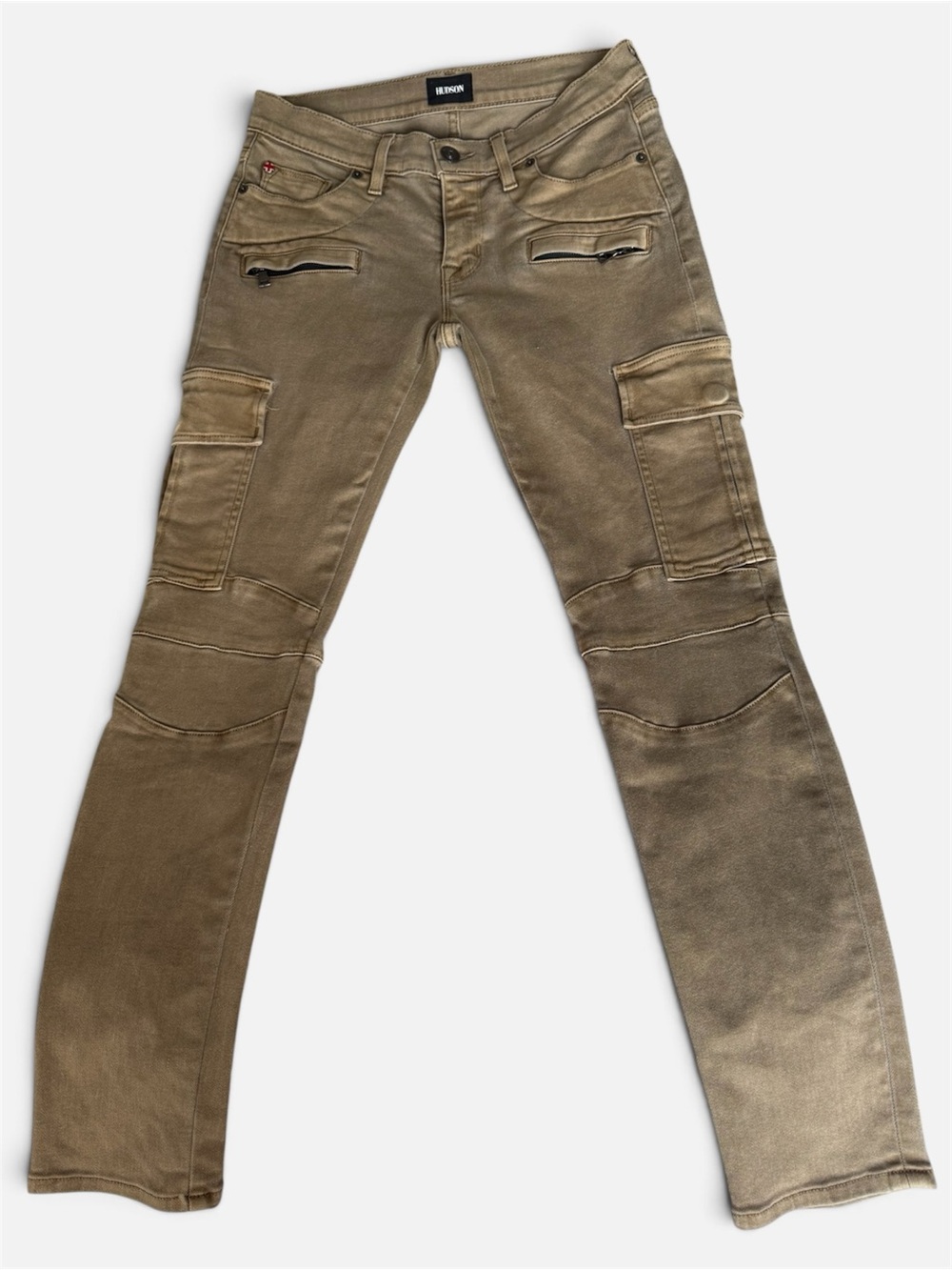 Hudson Colby Moto Cargo Jeans - Toasted Khaki Size 25